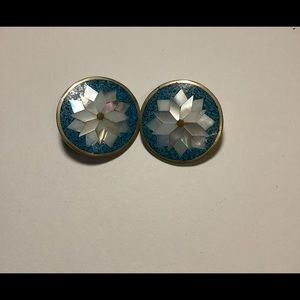 Vintage Mexican Alpaca Silver Clip-on Earrings​